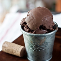 Dark chocolate Cabernet ice cream